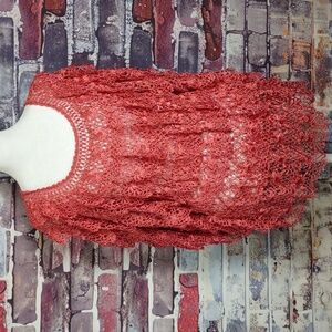 Boston Proper Crochet Salsa Sweater